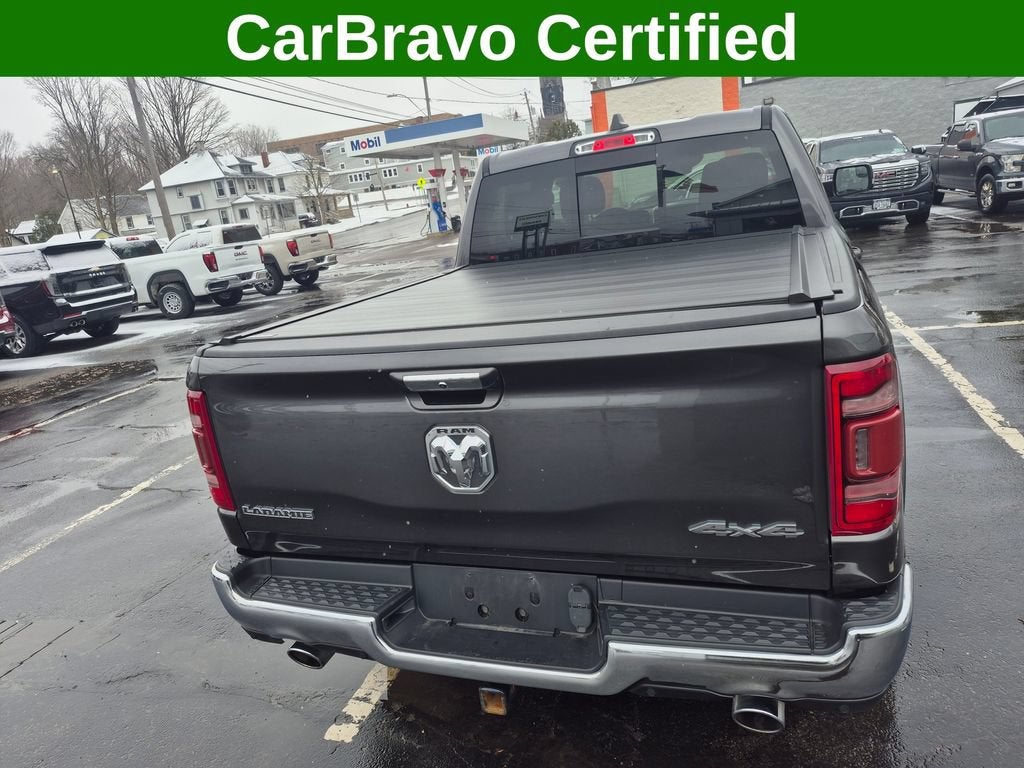 2022 RAM 1500 Laramie Crew Cab 4x4 5'7" Box in Gray — front three-quarter view