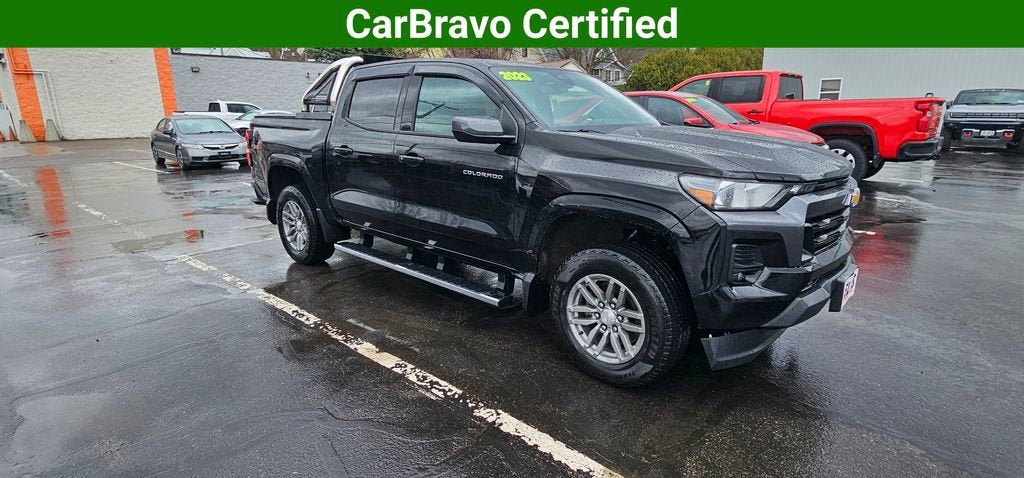 2023 Chevrolet Colorado LT in Black — front three-quarter view
