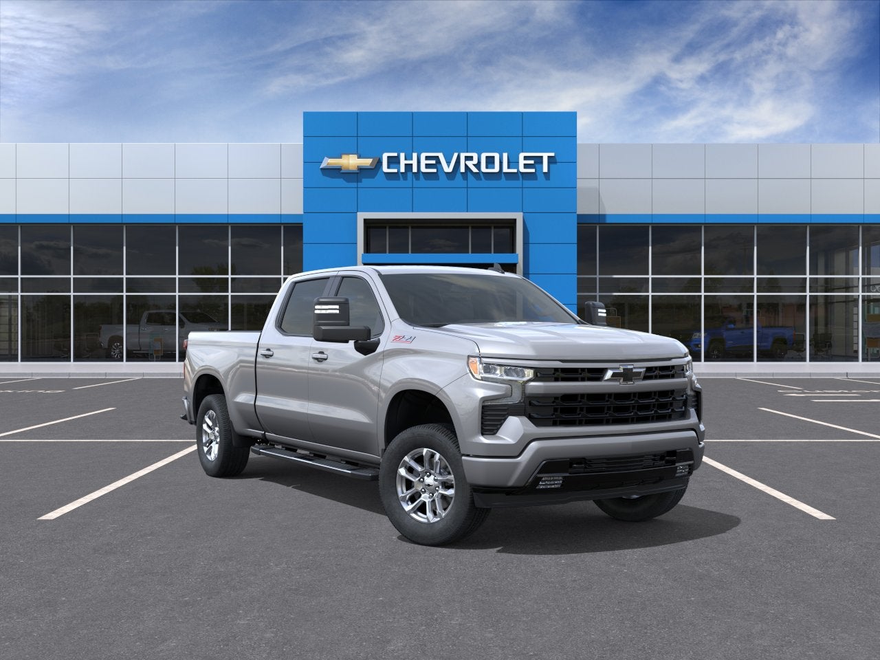 2026 Chevrolet Silverado 1500 RST in Sterling Gray Metallic — front three-quarter view