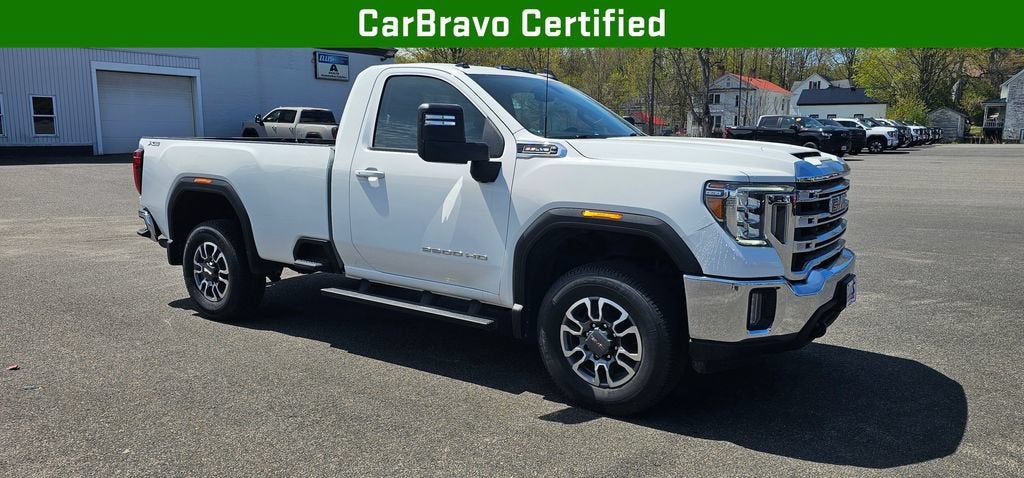 2022 GMC Sierra 3500 HD SLE in Summit White — front three-quarter view
