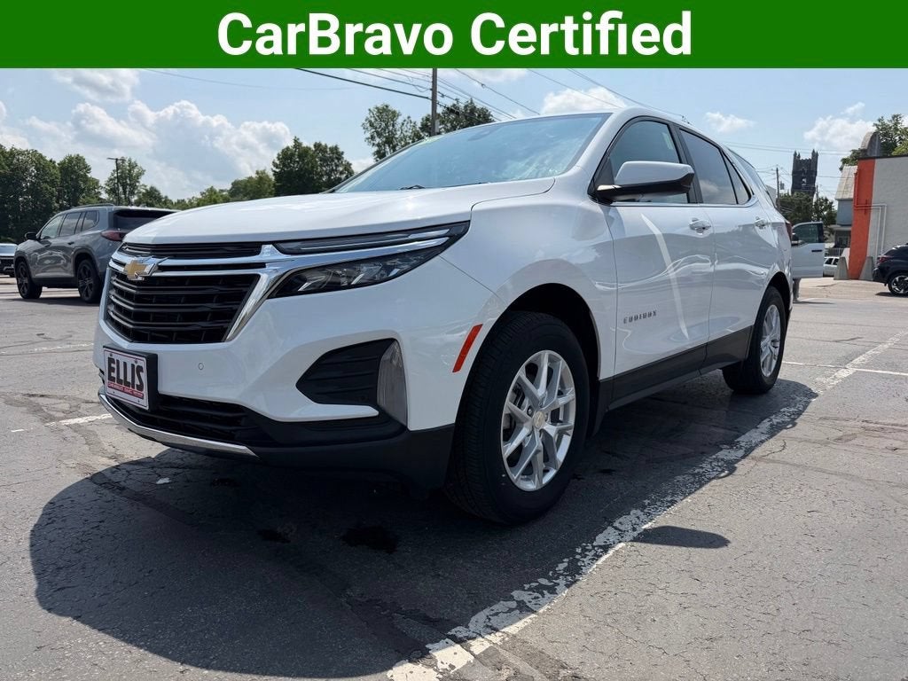 2023 Chevrolet Equinox LT in Summit White — front three-quarter view